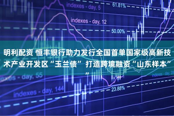 明利配资 恒丰银行助力发行全国首单国家级高新技术产业开发区“玉兰债” 打造跨境融资“山东样本”